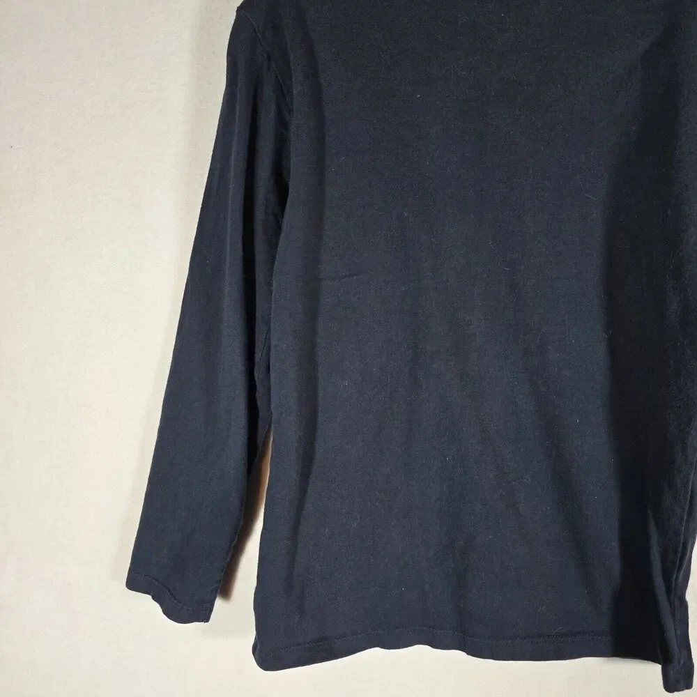 Girls small 7/8 Tee shirt, long sleeves, Dark blue, by The Children's place